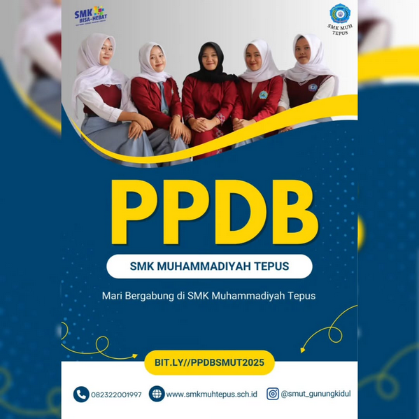 SMK Muhammadiyah Tepus Buka Penerimaan Siswa Baru Tahun Ajaran 2025/2026