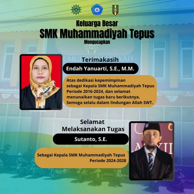 Pergantian Kepemimpinan SMK Muhammadiyah Tepus: Sutanto, S.E. Resmi Menjabat sebagai Kepala Sekolah Baru